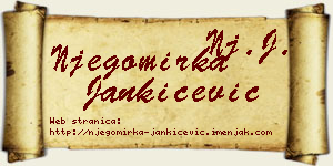 Njegomirka Jankićević vizit kartica